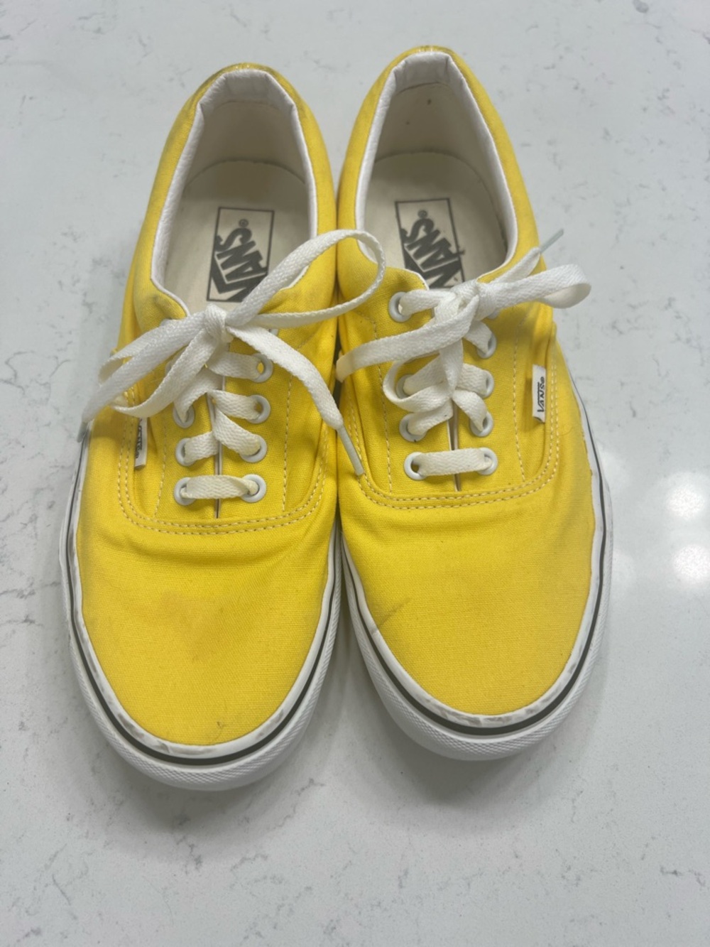 Vans  Authentic Canvas Sneakers in Yellow and White